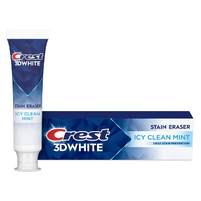 Crest 3D White Stain Eraser Toothpaste - Icy Clean Mint - 3.8oz | Target