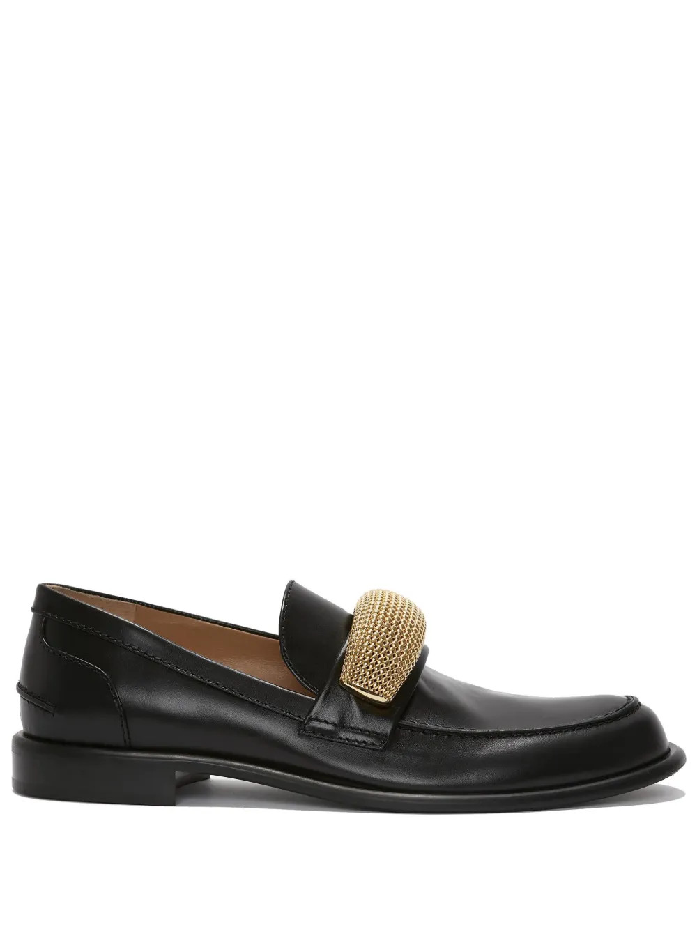 JW Anderson appliqué-detail Leather Loafers - Farfetch | Farfetch Global