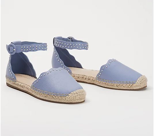Marc Fisher Leather Espadrilles with Ankle Strap- Jarquis - QVC.com | QVC