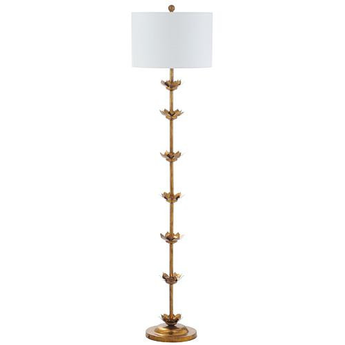 Safavieh Landen Leaf 63-1/2"" Floor Lamp - Metallic | HSN