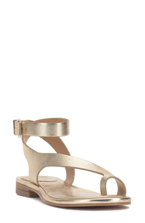 Vince Camuto Liba Ankle Strap Sandal in Gold at Nordstrom, Size 6.5 | Nordstrom