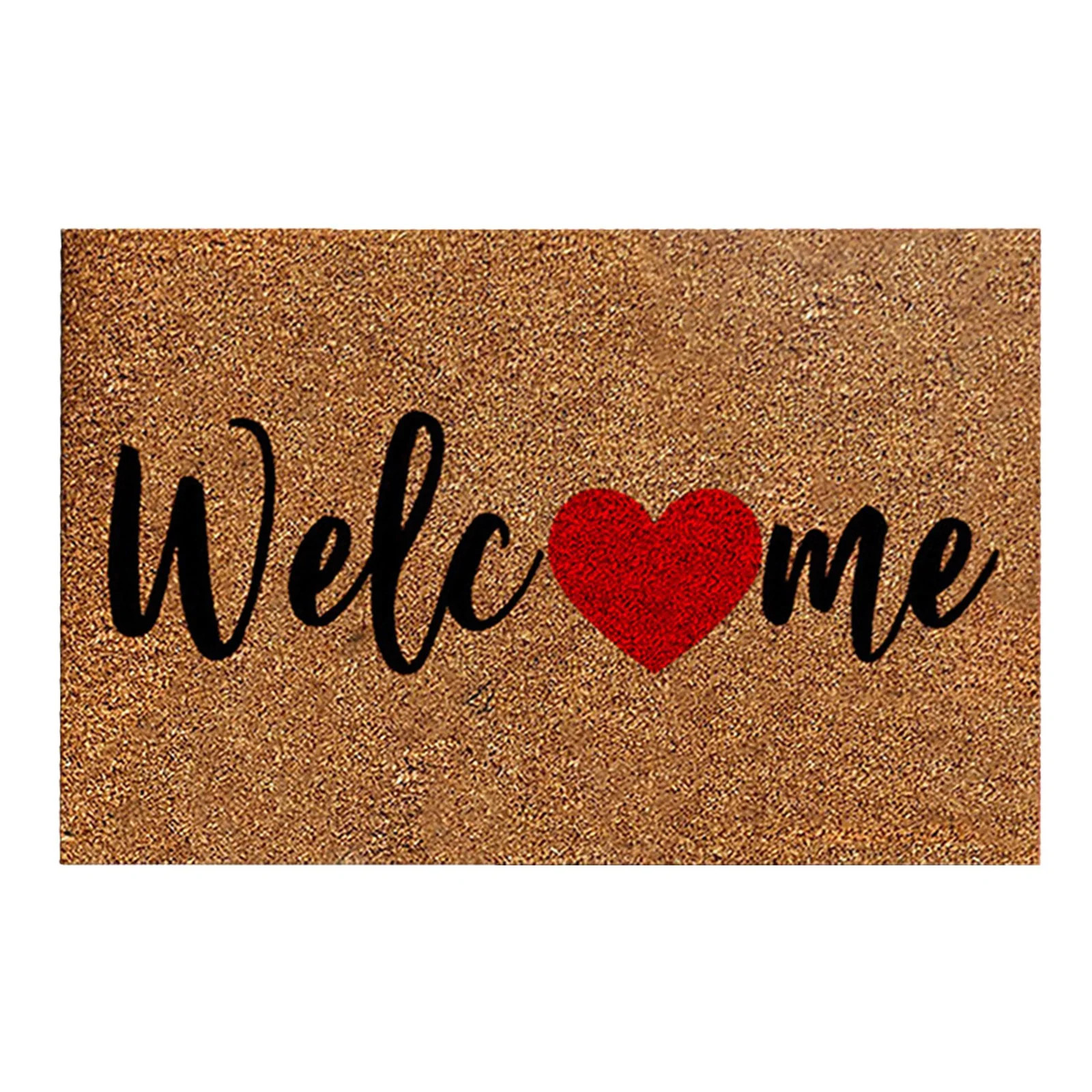 Red Love Welcome Doormat Outdoor Entrance Valentines Coir Door Mat Non Slip Seasonal Holiday Floo... | Walmart (US)