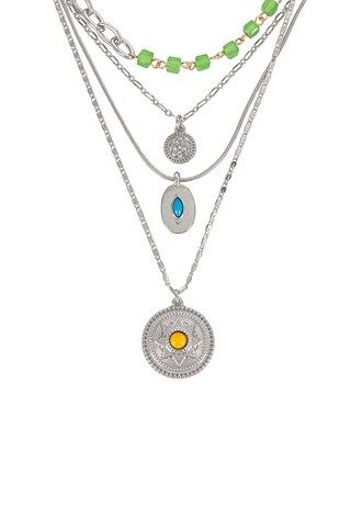 8 Other Reasons Western Layered Necklace in Silver & Turquoise from Revolve.com | Revolve Clothing (Global)