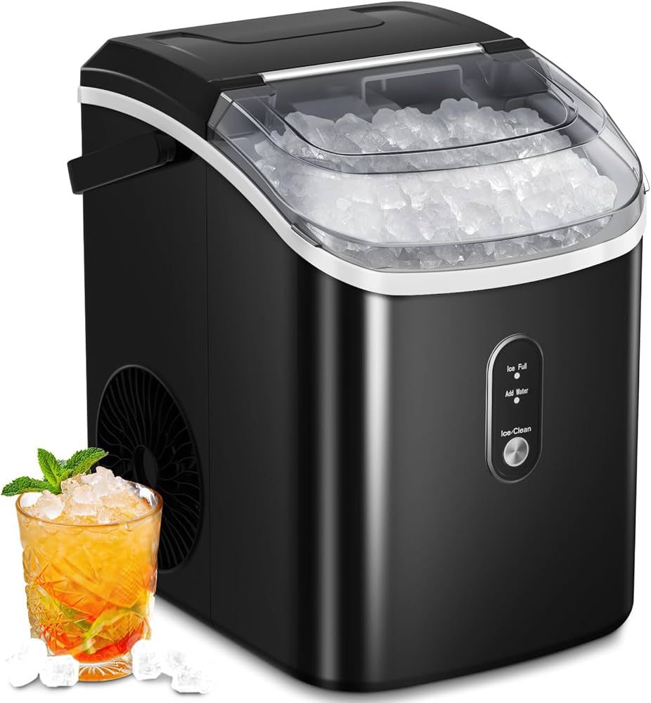 ZAFRO Nugget Ice Maker Countertop, Pebble Ice Maker Machine with Self-Cleaning, 35Lbs of Ice Per ... | Amazon (US)