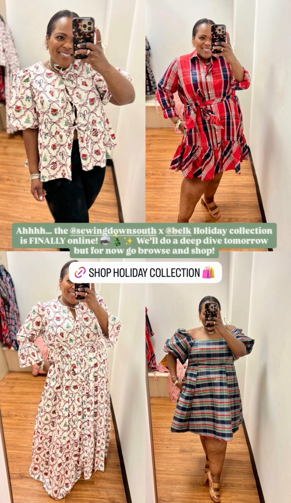 Sewing down South x Belk Holiday collection is live!! The prettiest prints and silhouettes! It’s on sale too!! 

#LTKSaleAlert #LTKSeasonal #LTKMidsize