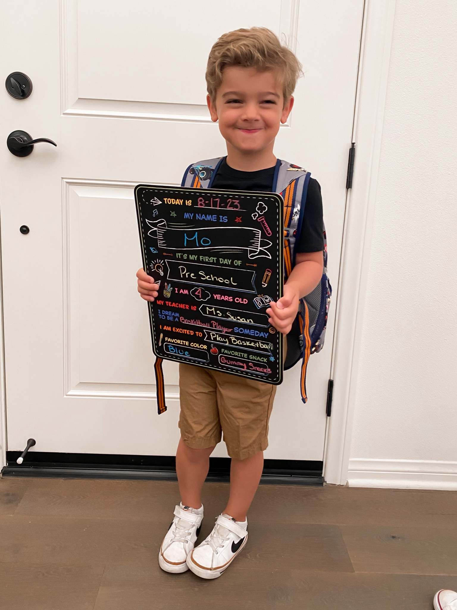 And just like that I have a preschooler 😭 Where does the time go?! 

Preschool, first day of school, back to school, school outfit, boys clothing, boys summer clothes, preschool boys outfits, school clothes, pre k outfits, preschool backpack, lunchbox, lunch bag, first day of school sign 

#LTKkids #LTKfamily #LTKBacktoSchool