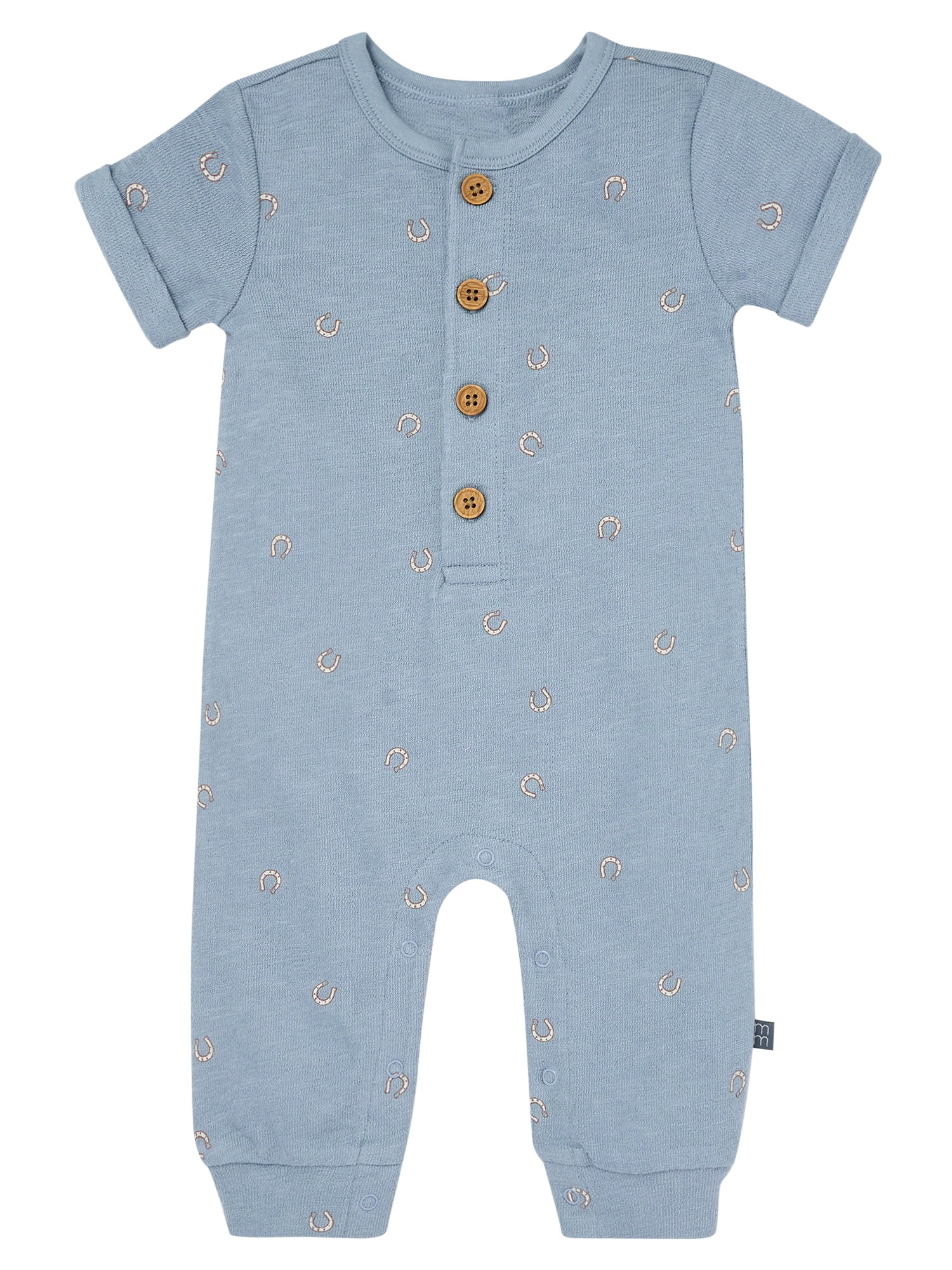 Modern Moments by Gerber Baby Boy Short Sleeve Slouch Romper, Sizes 0/3 Months - 24 Months | Walmart (US)
