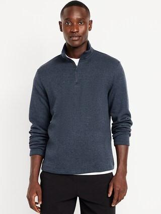 Sweater-Knit Fleece Quarter-Zip Pullover | Old Navy (US)