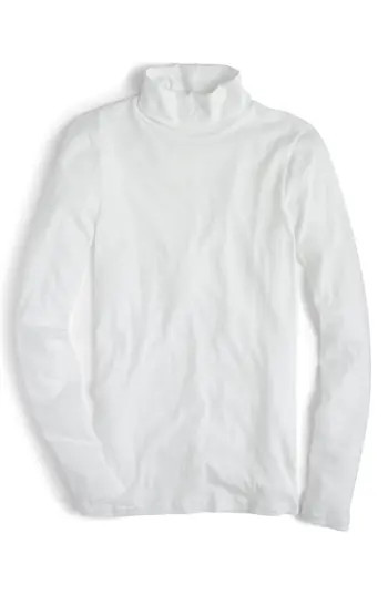 Women's J.crew Tissue Turtleneck Tee, Size Medium - White | Nordstrom