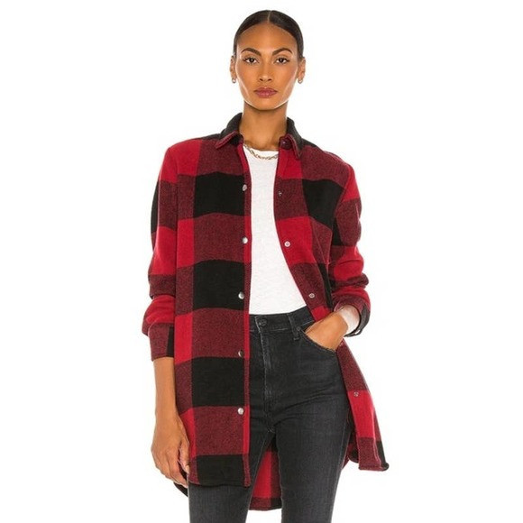 BB Dakota Red Eldridge Plaid Shirt Jacket | Poshmark