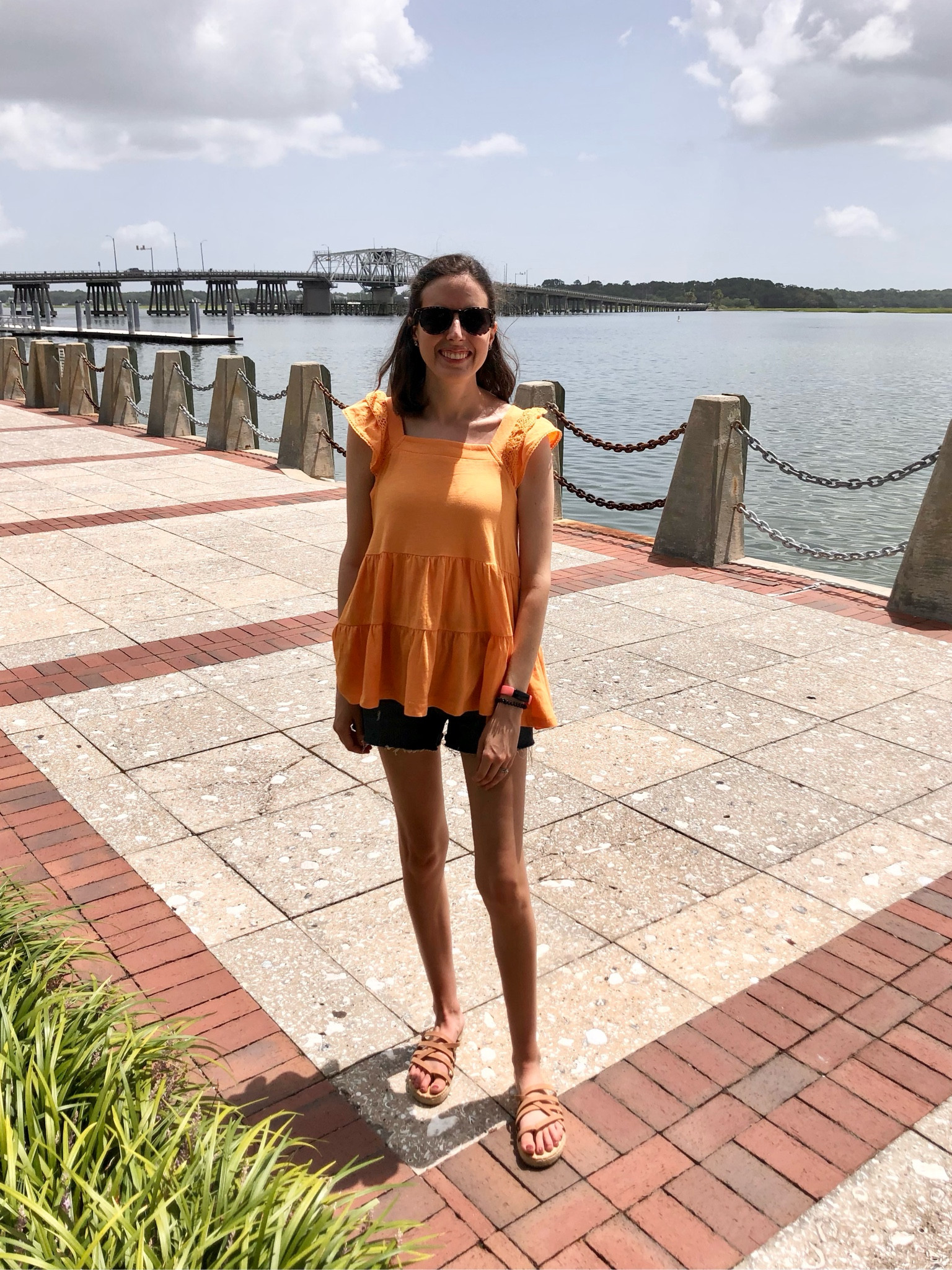 Casual summer outfit I wore
Walking around Beaufort SC. ☀️ 
The top also comes in black and white.

Walmart finds
Walmart fashion
Casual outfit
Summer outfit
Denim shorts 