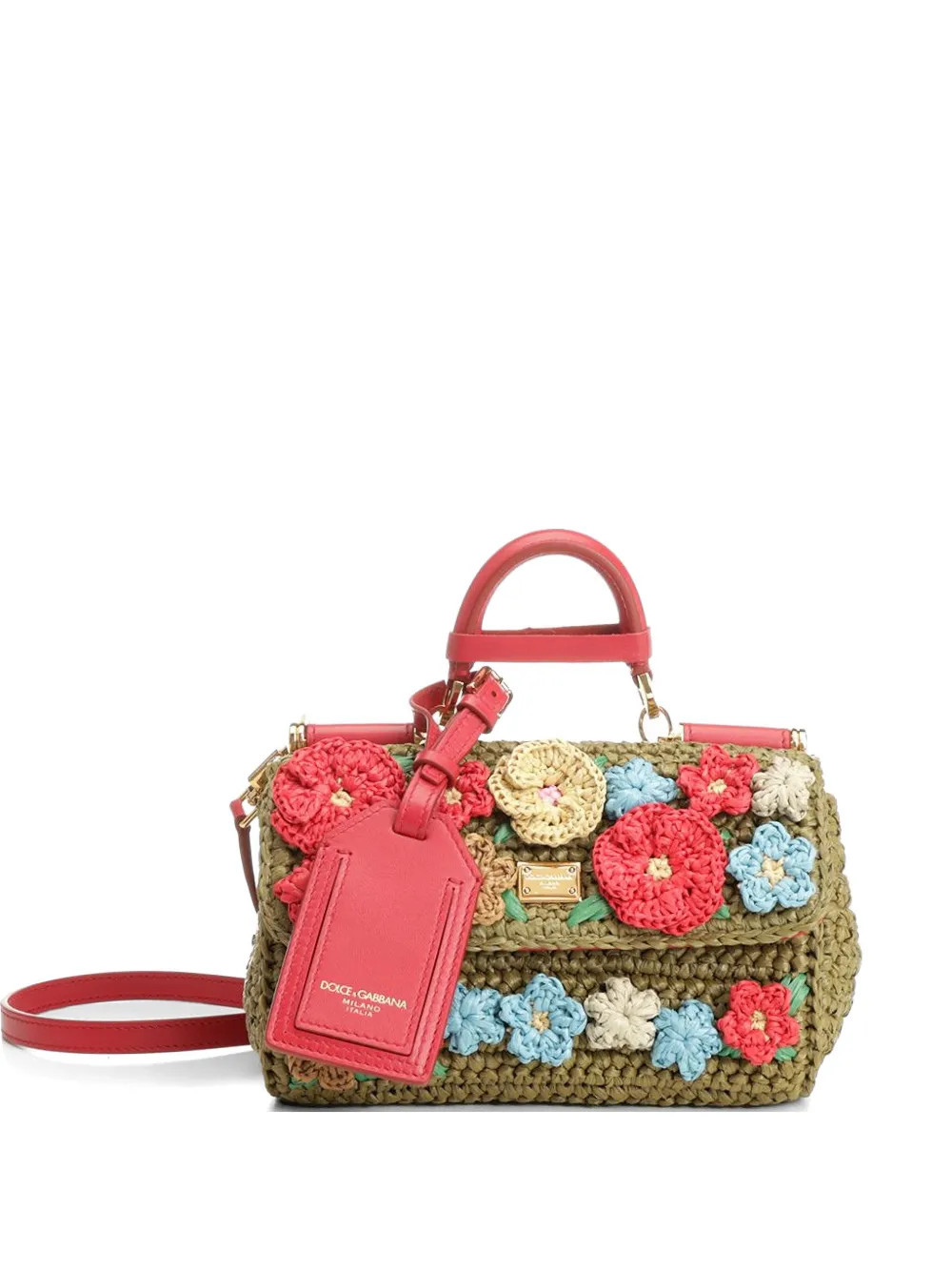 Dolce & Gabbana My Sicily raffia crochet tote bag - Green | Farfetch Global