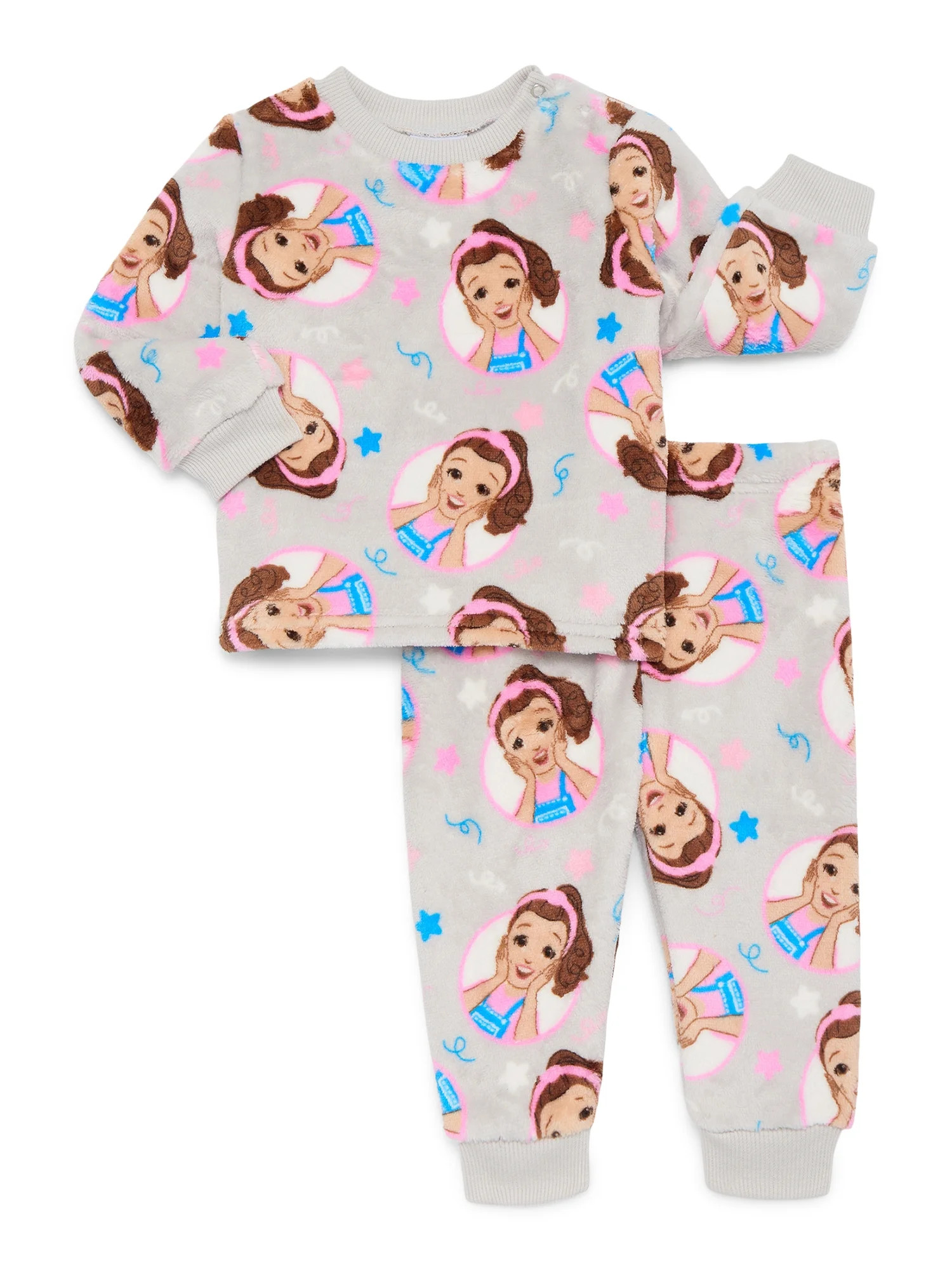 Ms. Rachel Baby Girls Printed Crewneck Sweatshirt and Jogger Pants Set, 2-Piece, Sizes 0/3M-24M | Walmart (US)