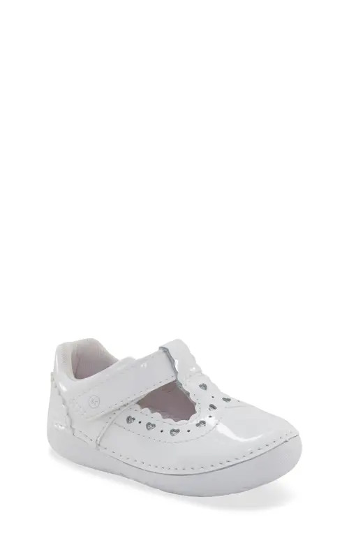 Stride Rite Kids' Adira Soft Motion™ Mary Jane Flat in White Patent at Nordstrom, Size 4.5 W | Nordstrom