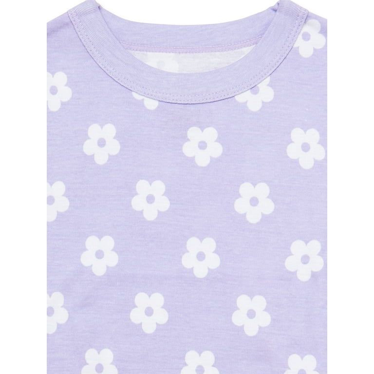 Wonder Nation Toddler Girls Cotton Tight Fit Pajama Set, 6-Piece, Sizes 12M-5T | Walmart (US)