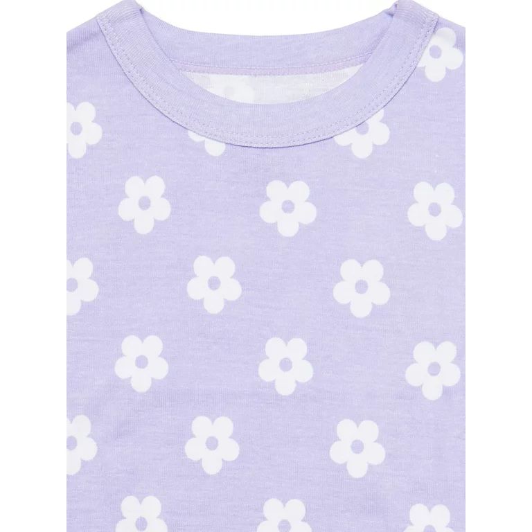 Wonder Nation Toddler Girls Cotton Tight Fit Pajama Set, 6-Piece, Sizes 12M-5T | Walmart (US)