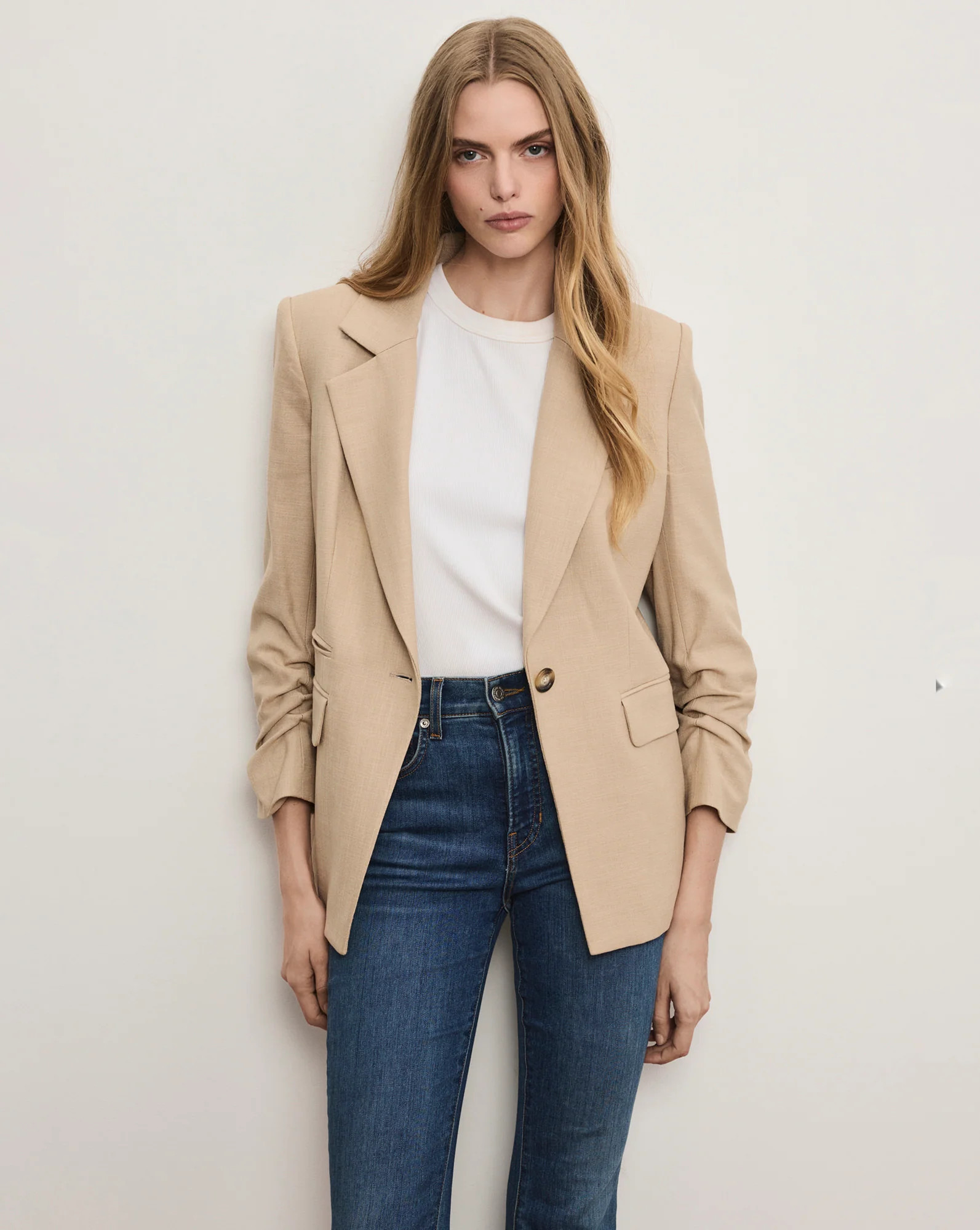Battista Dickey Jacket in Stone Khaki | Veronica Beard | Veronica Beard