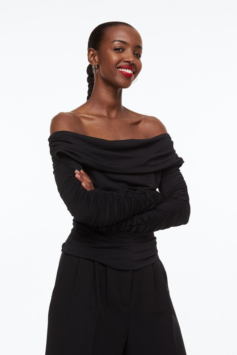 Draped Off-the-shoulder Top | H&M (US + CA)