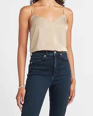 Satin V-Neck Cami | Express