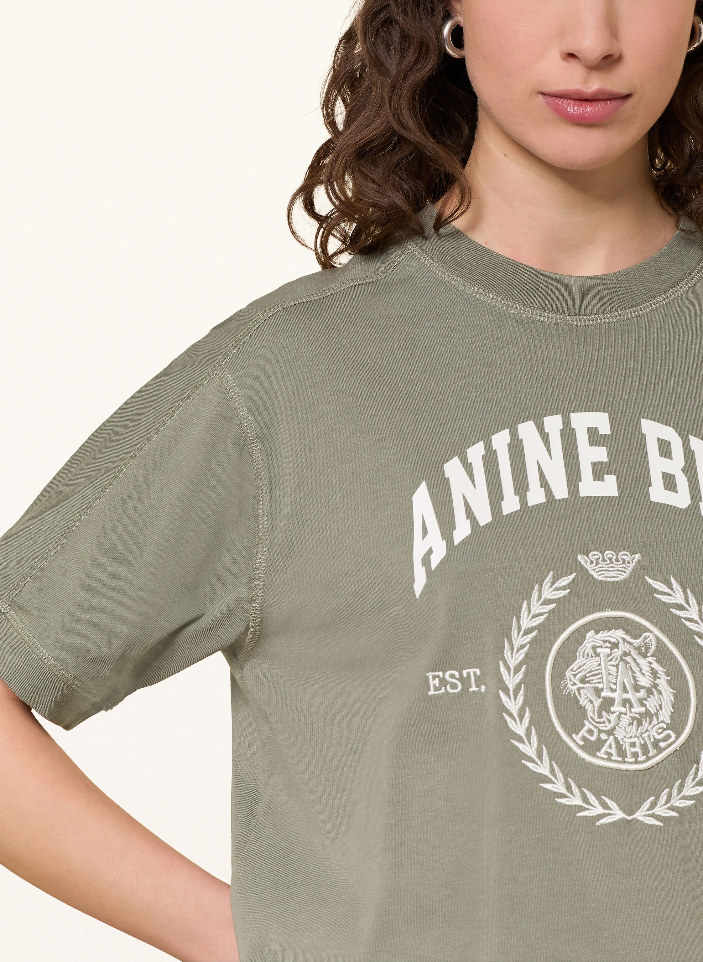 ANINE BING T-Shirt JAYLIN in khaki | Breuninger (DACH)