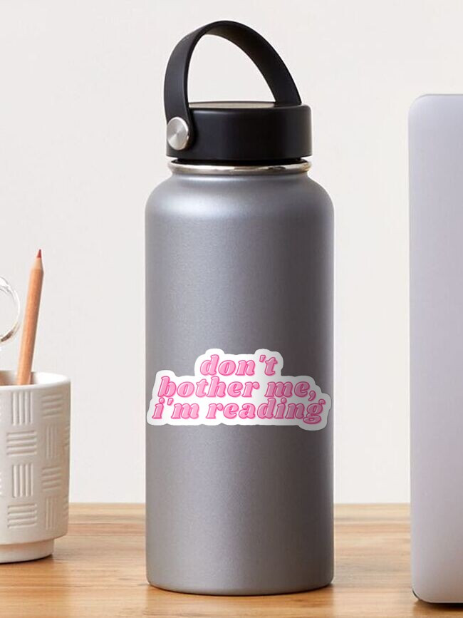 "Don't Bother Me I Am Reading | Pastel Pink | 80s | Funky | Trendy" Sticker for Sale by riyasarts | Redbubble (US)