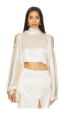 NONchalant Label Melanie Crop Top in Champagne from Revolve.com | Revolve Clothing (Global)