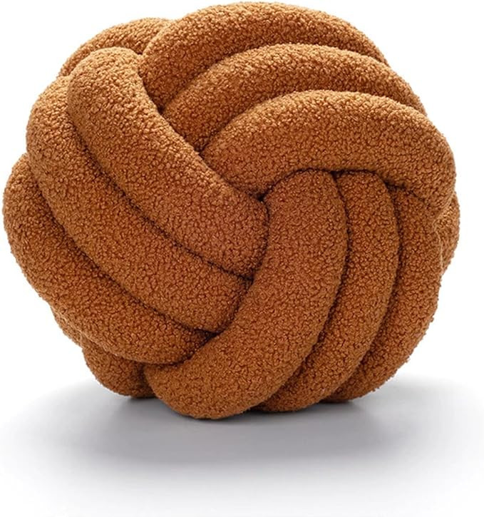 Uvvyui Knot Pillow Ball, Soft Home Decorative Pillows, Round Throw Pillow, Handmade Knotted Plush... | Amazon (US)