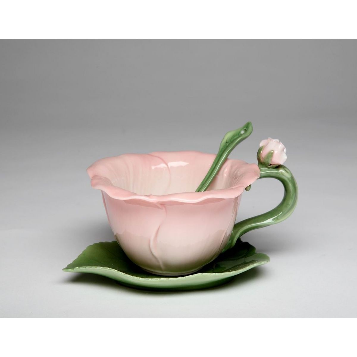 Kevins Gift Shoppe Ceramic Hibiscus Flower Cup and Saucer and Spoon-2 Sets | Target