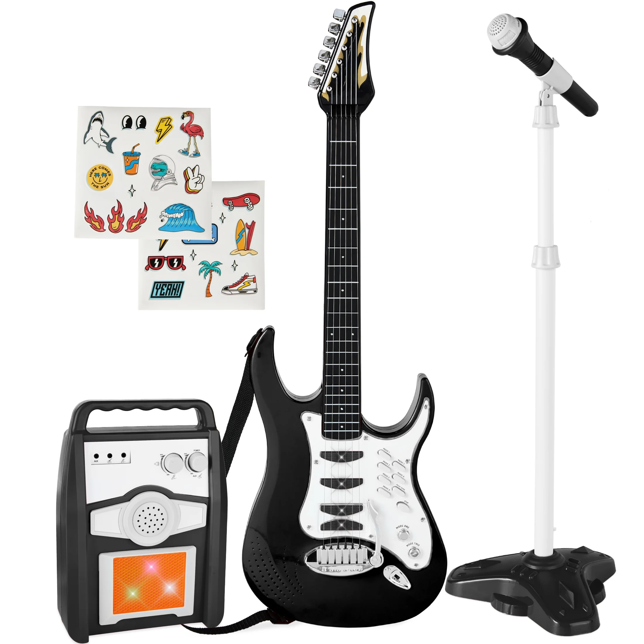 Best Choice Products Kids Electric Musical Guitar Toy Play Set w/ 6 Demo Songs, Whammy Bar, Micro... | Walmart (US)
