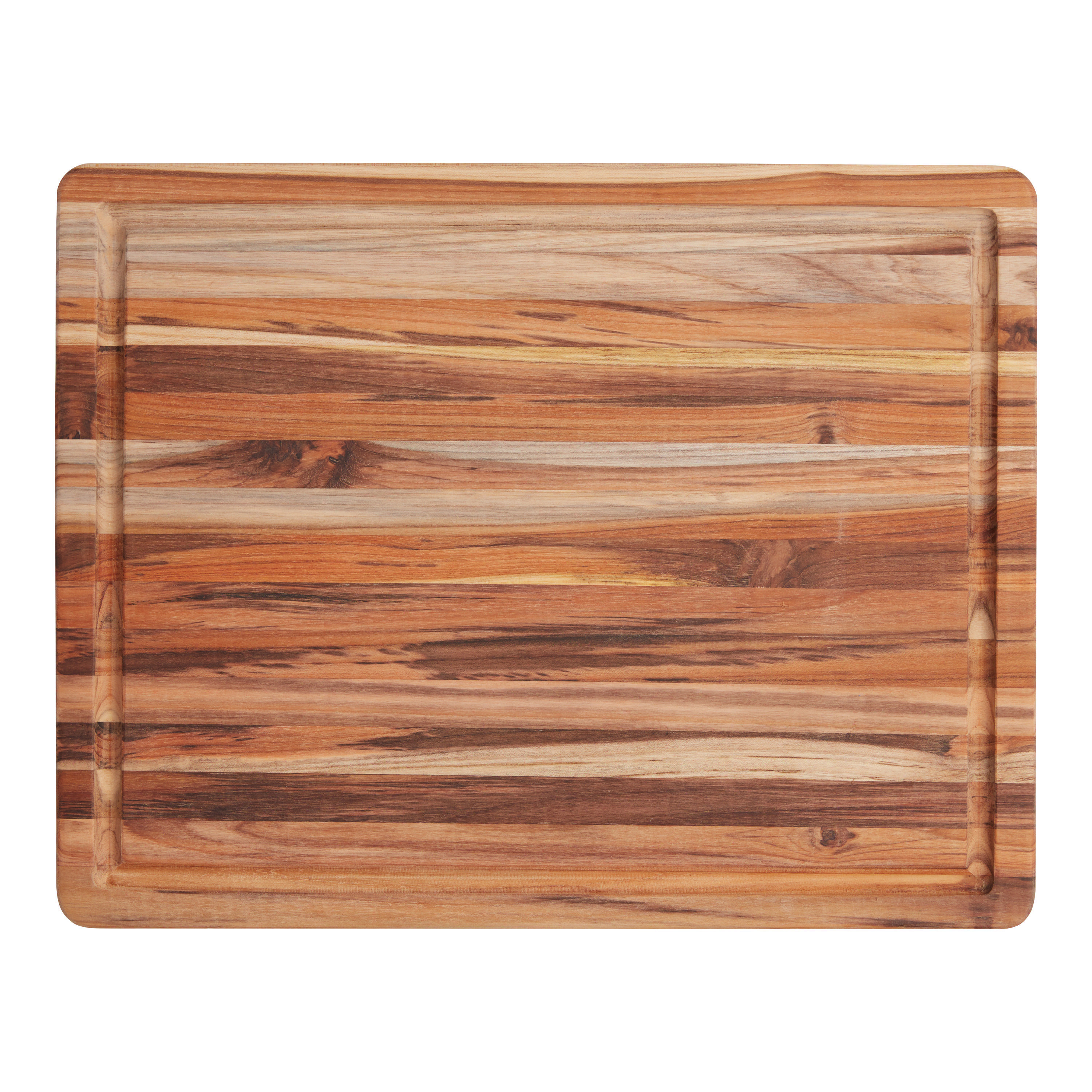 Teakhaus Large Edge Grain Wood Trencher Cutting Board | World Market