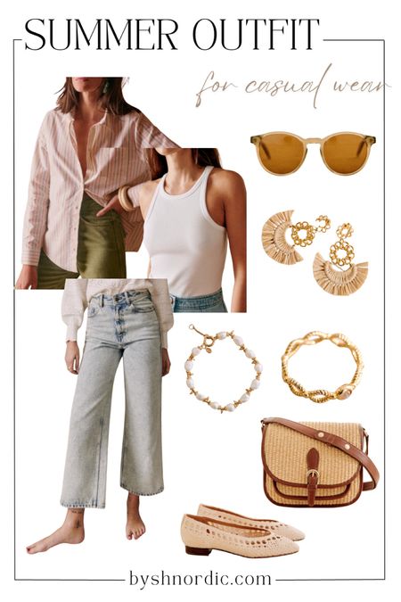 This chic summer outfit inspo includes a stylish top with inner white tank, trousers, accessories and more!

#outfitidea #casuallook #ukfashion #summerstyle

#LTKstyletip #LTKFind #LTKSeasonal