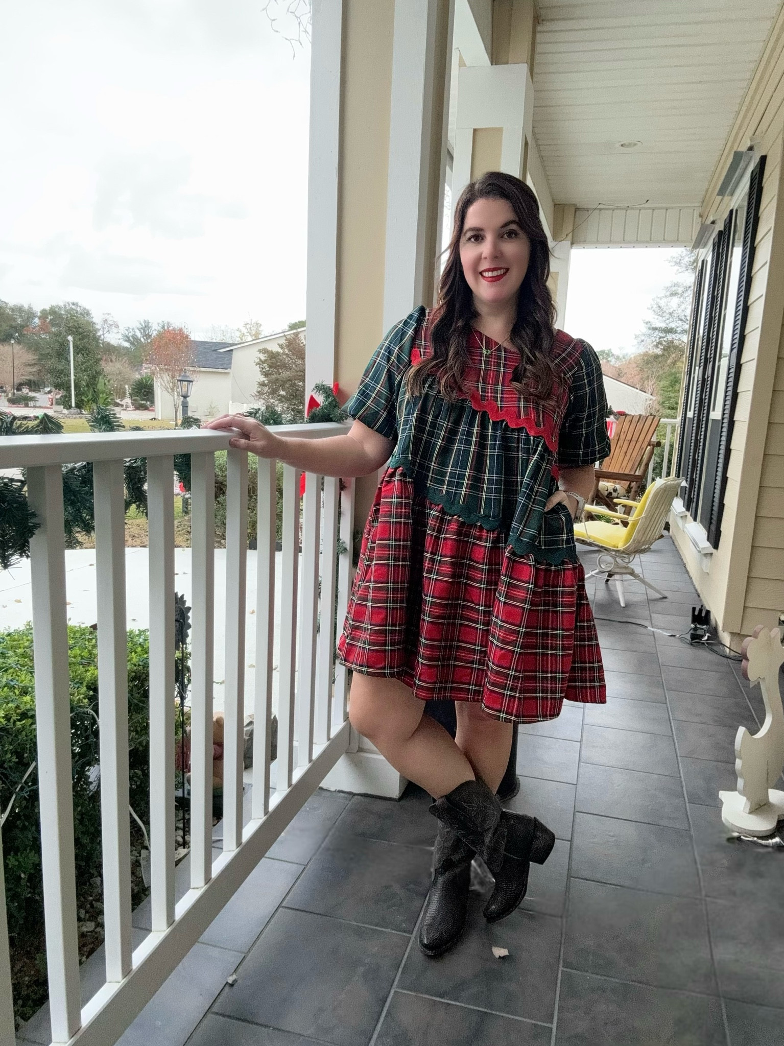 The Christmas dress of my dreams! 😍 This dress is from Red Dress, it is the perfect holiday plaid and it was a hit for Christmas Eve service. The dress runs TTS, it is available in all sizes and it’s definitely a dress you can wear through the winter! 

#LTKstyletip #LTKmidsize #LTKHoliday