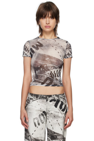 Miaou - Black & White Mini Tee T-Shirt | SSENSE