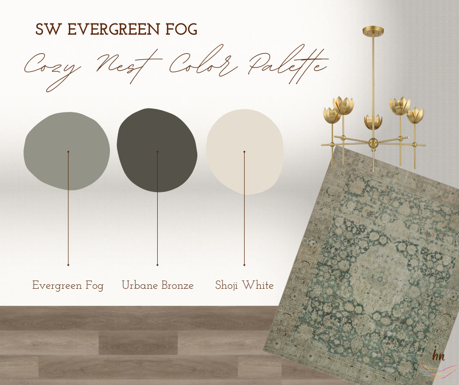 Beautiful, cozy color palette with SW Evergreen Fog 

 #LTKHome