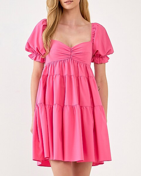 Endless Rose Tiered Mini Dress | Express