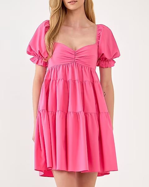 Endless Rose Tiered Mini Dress | Express