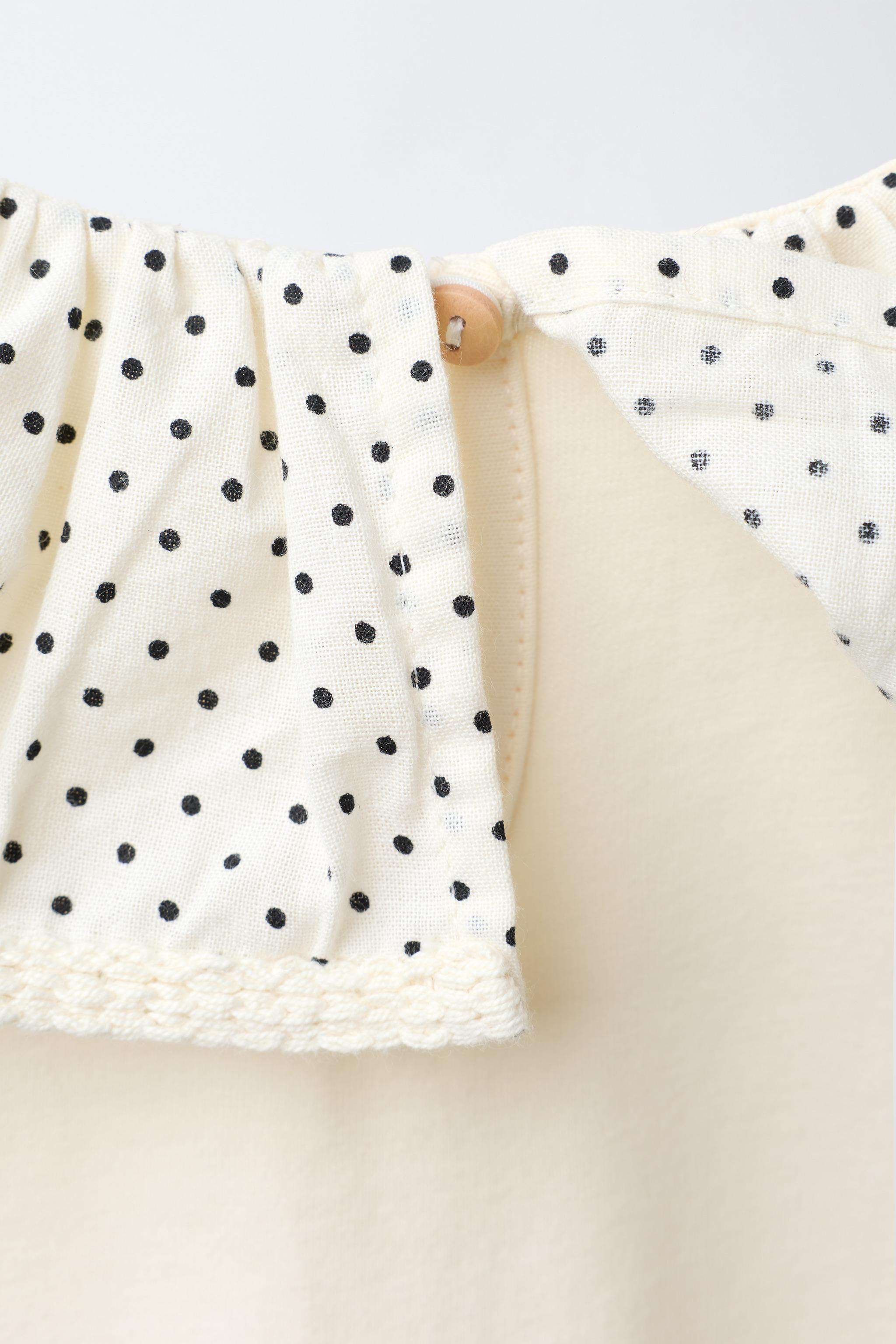 EMBROIDERED PETER PAN COLLAR T-SHIRT | Zara US