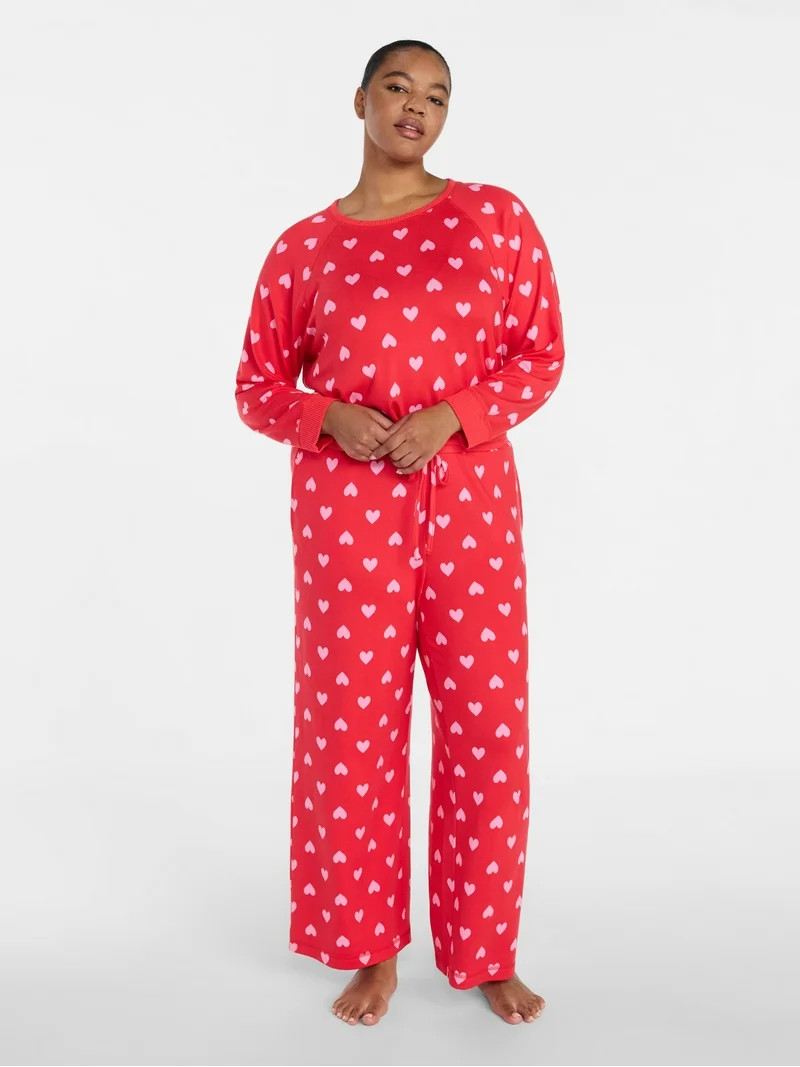 Joyspun Women's Cozy Lounge Collection Hacci Knit Sleep Pants, 29.5'' Inseam, Sizes XS-3X | Walmart (US)