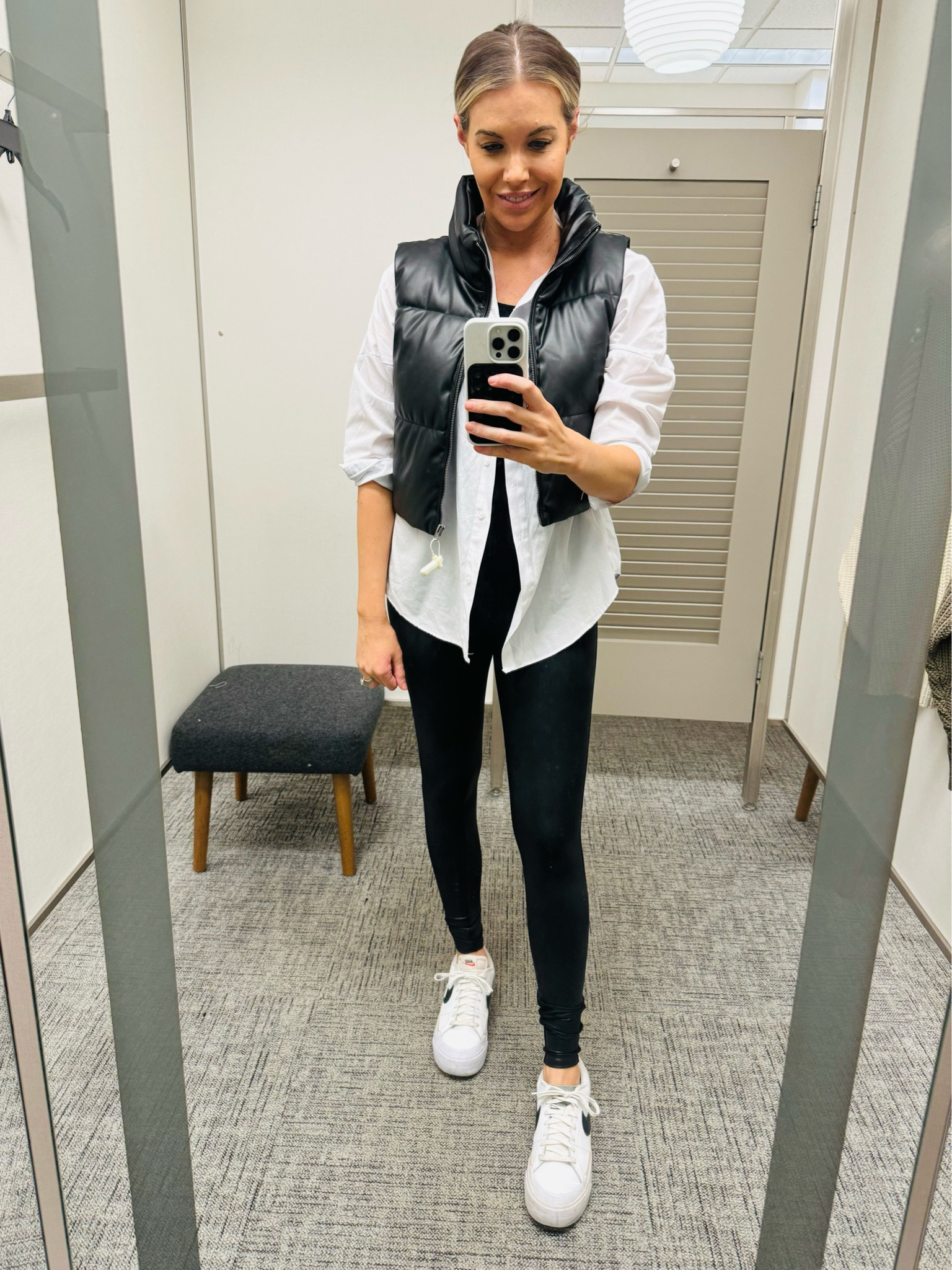 This #NSALE faux leather coated vest is under $40 and came totally came home with me! I’m normally a Medium but wearing a size Small, who doesn’t love that?! @nordstrompartner #nordstrom

#LTKxNSale