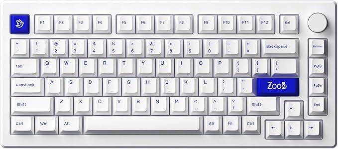 Akko MOD 007 PC Mechanical Gaming 75% Layout Keyboard with Blue on White Cherry Profile Double Sh... | Amazon (US)