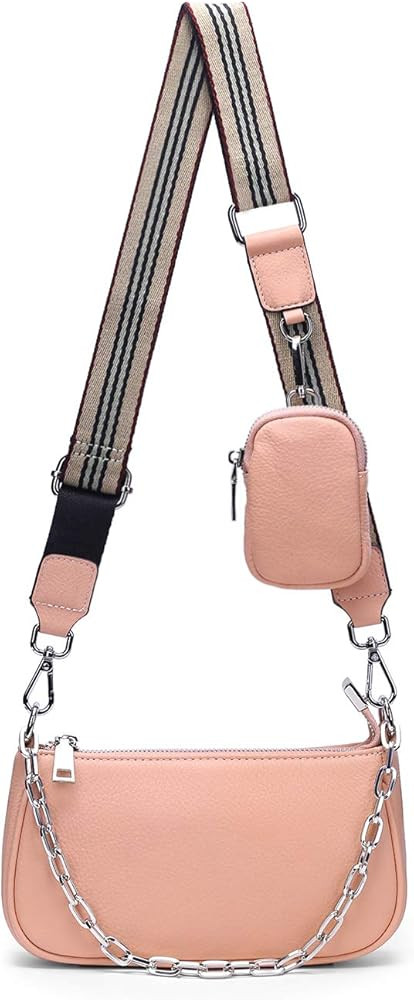 Yaluxe Multipurpose Crossbody Bag for Women Leather Small Purse 2 in 1 Zip Handbags with Coin Pou... | Amazon (US)