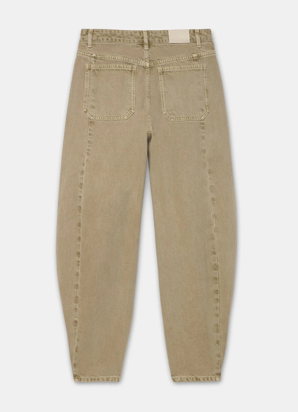 Khaki Balloon Popper Jeans | Mint Velvet