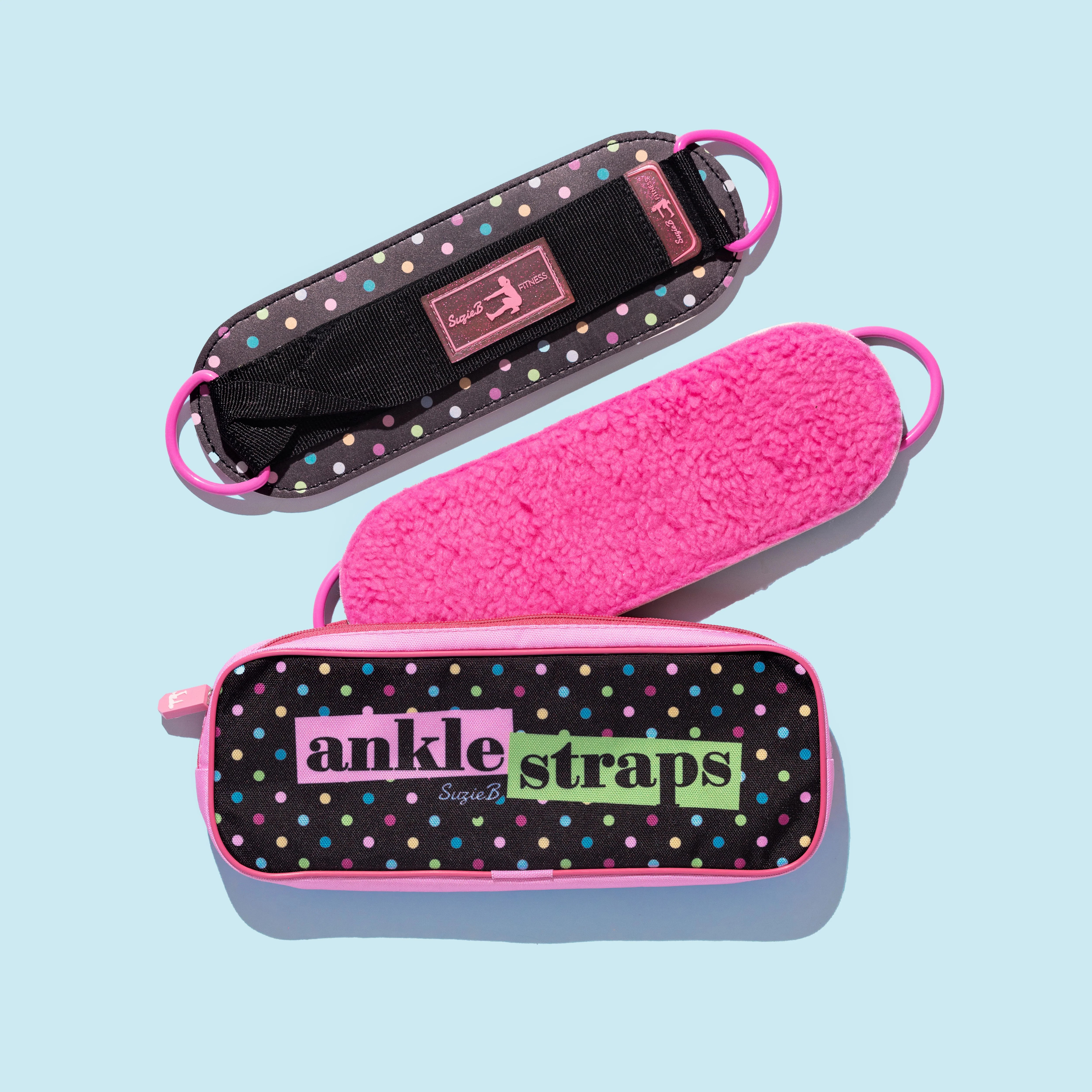 Black Sprinkle Ankle Strap | SuzieB Fitness