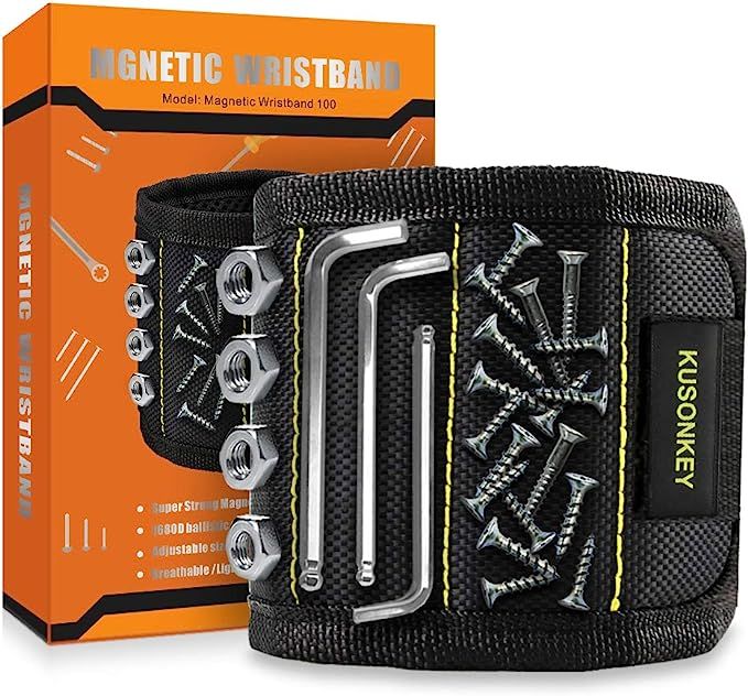 Magnetic Wristband Tools Gifts for Men, KUSONKEY Tool Belt with 15 Magnets for Holding Screws/Nai... | Amazon (US)