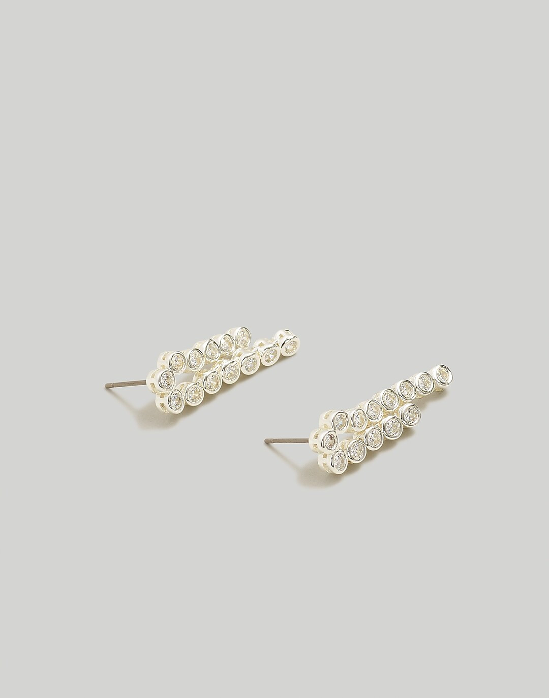 The Tennis Collection Bezel Set Crystal Waterfall Earrings | Madewell