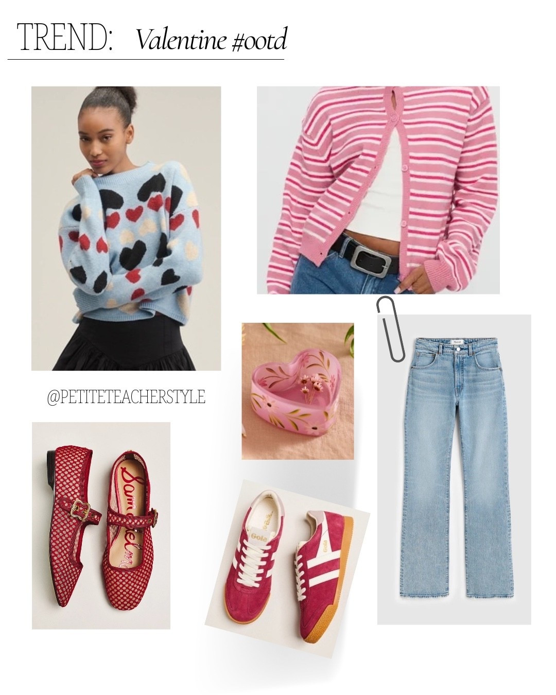  Valentine’s Day outfit idea  ♥️💕





Galentine’s Day 💗
Valentine | red flats | red sneakers 
heart-shaped glass trinket dish 




#LTKSeasonal #LTKootd #LTKPetite