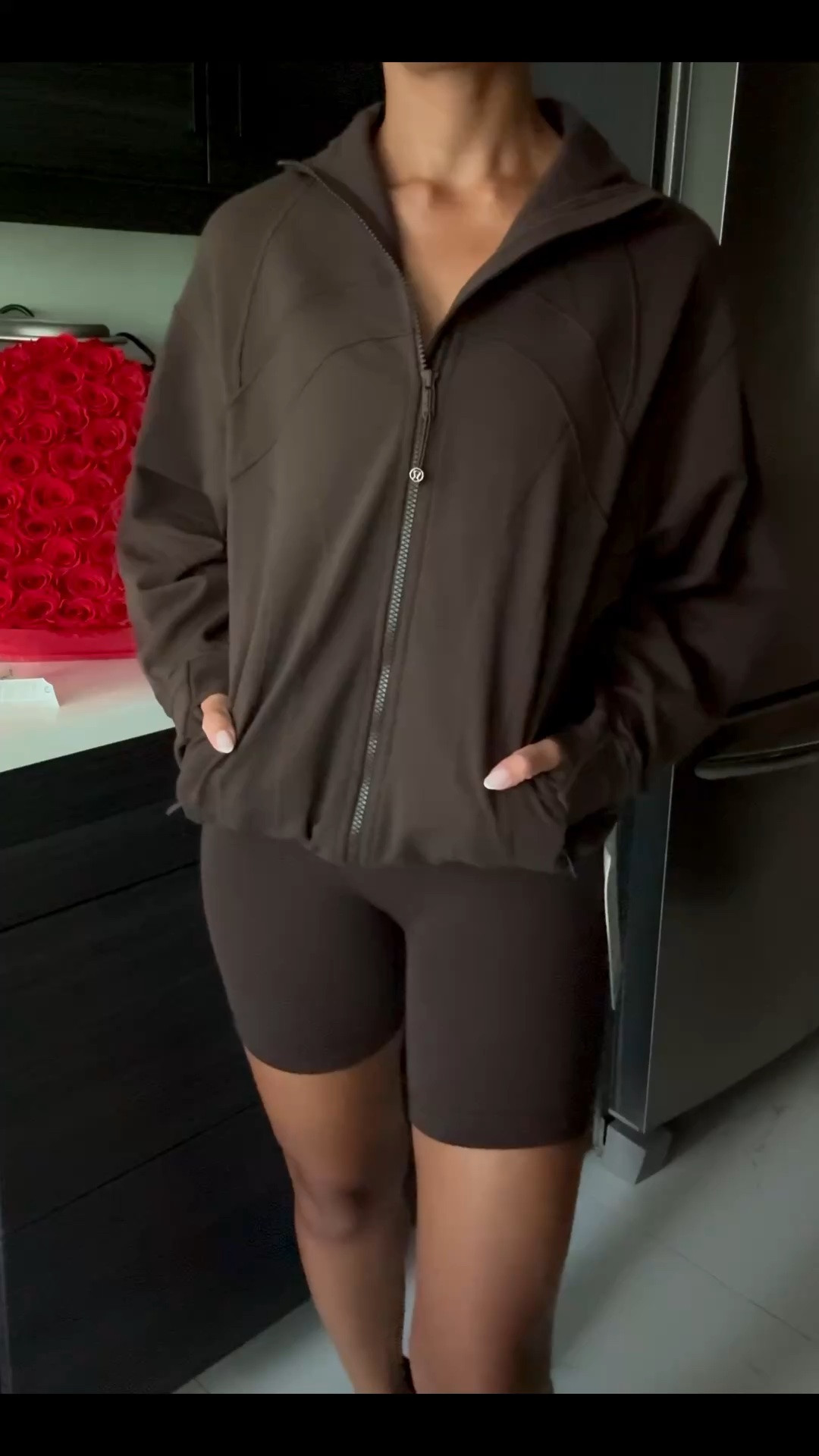 loving all the @lululemon mahogany muse pieces that have been dropping lately ! 🤎 

fall outfits, define oversized jacket, no line align short, athleisure, lounge, Pilates, yoga.

#LTKootd #LTKfitnessgoals #LTKPetite