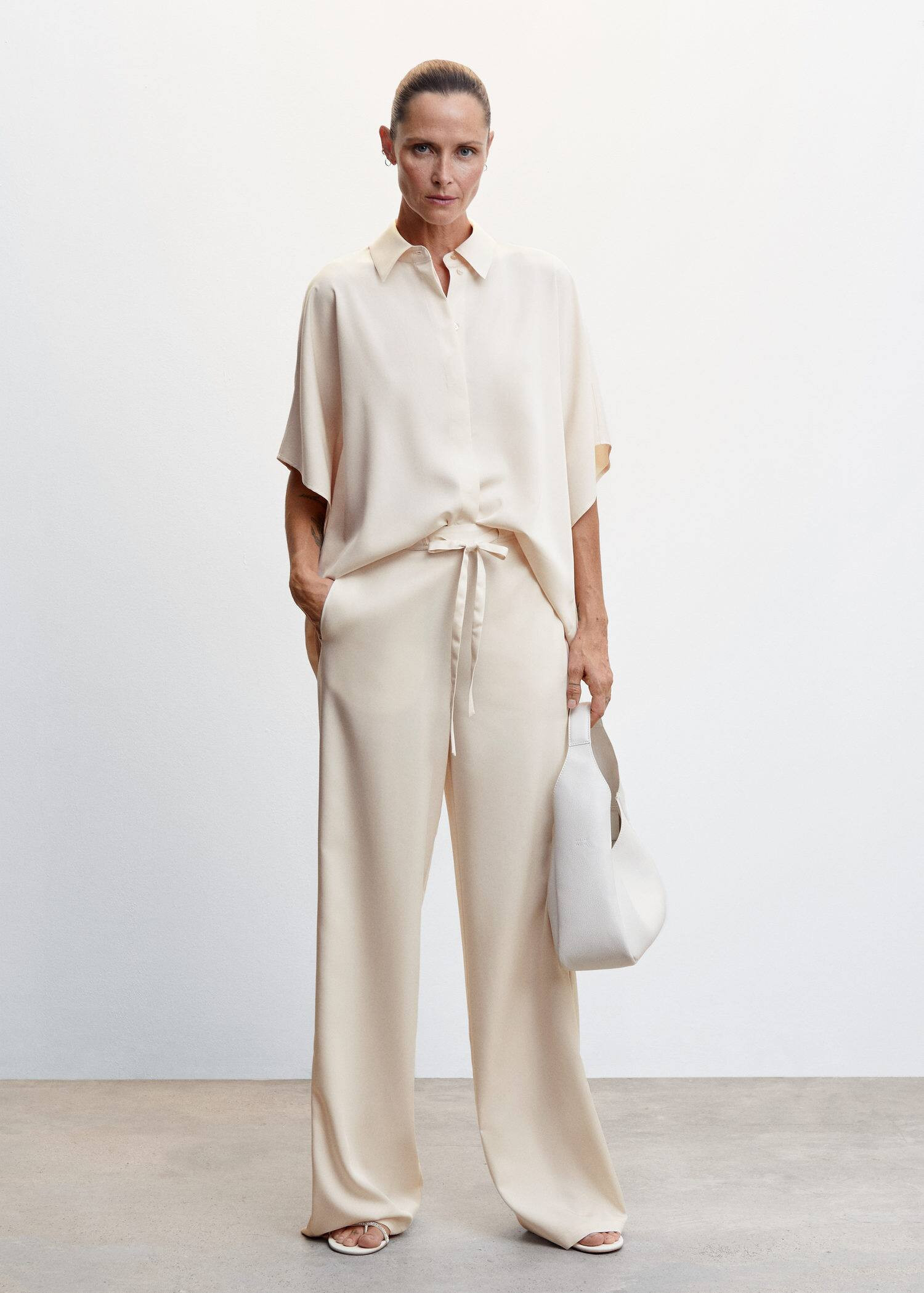 Flowy straight-fit pants | MANGO (US)