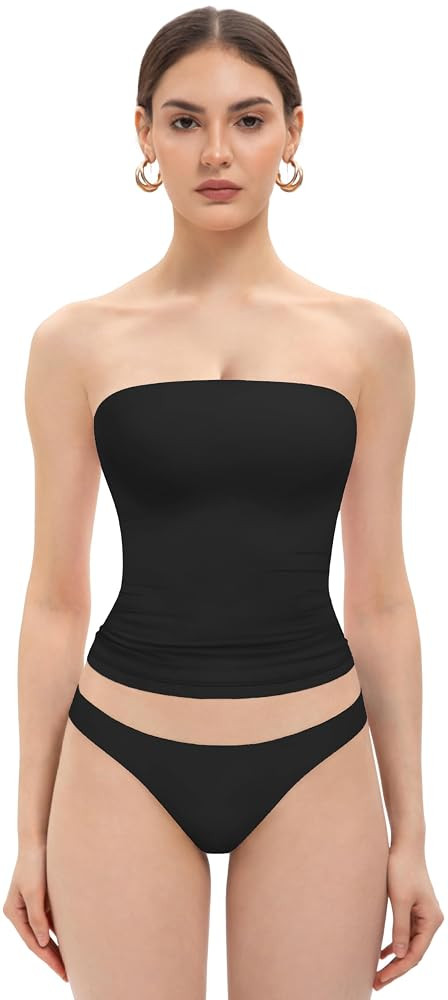 MIRITY Y2K Sexy Double Lined Tube Top for Women - Basic Summer Going Out Tank Tops | Amazon (US)