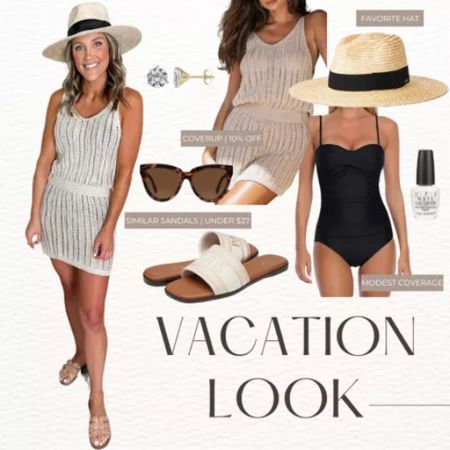 Tropical Vacation Looks 

cover up  Amazon  Amazon fashion  swimwear  swimsuit  one piece  sandals  sunglasses  knit cover up  knit swim suit cover  beach hat 

#LTKtravel #LTKstyletip